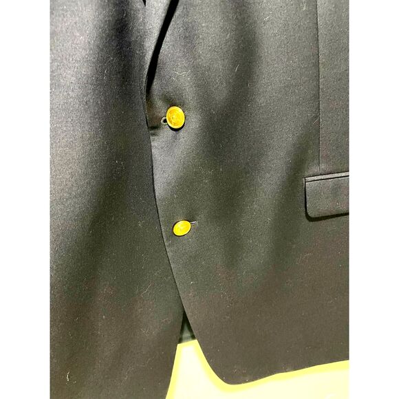 Lauren Ralph Lauren classic sport coat gold buttons navy Blue jacket  men's 48L - Picture 8 of 13